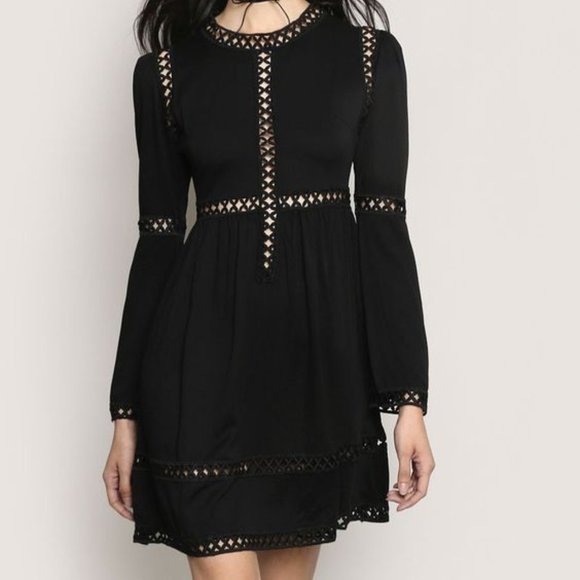 Disturbia Dresses & Skirts - NWoT Disturbia Ophelia Black Open Lace Dress